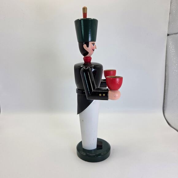 Erzgebirge German Candle Holder Soldier Volkskunst Seiffen Schalling - Picture 4 of 14